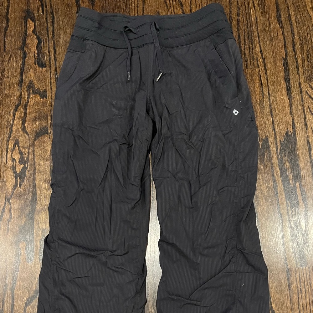 lululemon black dance studio pant size 6